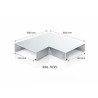 Aluminium coping corner 150 mm | 90° parapet angle | Switzerland
