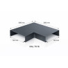 Aluminium coping corner 150 mm | 90° parapet angle | Switzerland