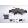 Angle couvertine aluminium 200 mm – angle 90° – série 200