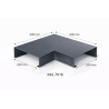 Aluminium coping corner 200 mm | 90° parapet angle | Switzerland