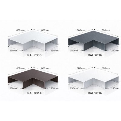 Angle couvertine aluminium 250 mm | Angle 90° acrotère | SuissePliage
