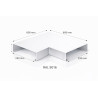 Aluminium coping corner 250 mm | 90° parapet angle | Switzerland