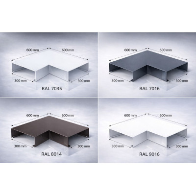 Angle couvertine aluminium 300 mm | Angle 90° acrotère | SuissePliage