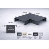 Angle couvertine aluminium 300 mm – angle 90° – série 300