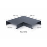Aluminium coping corner 300 mm | 90° parapet angle | Switzerland