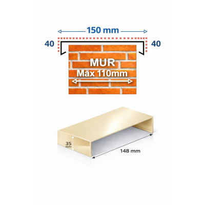 150 mm coping splice | Aluminium joint wall ≤110 mm