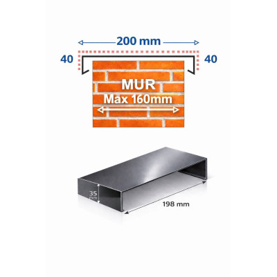 200 mm coping splice | Aluminium joint wall ≤160 mm
