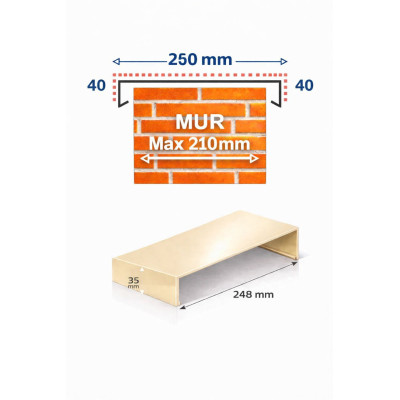 250 mm coping splice | Aluminium joint wall ≤210 mm