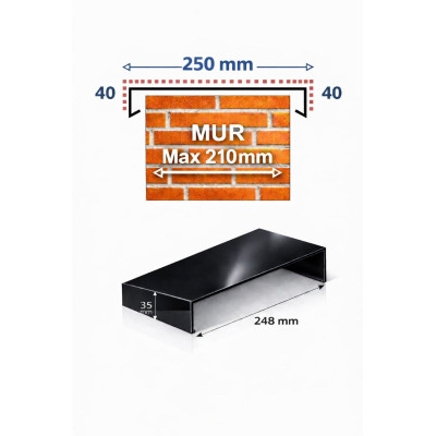 250 mm coping splice | Aluminium joint wall ≤210 mm
