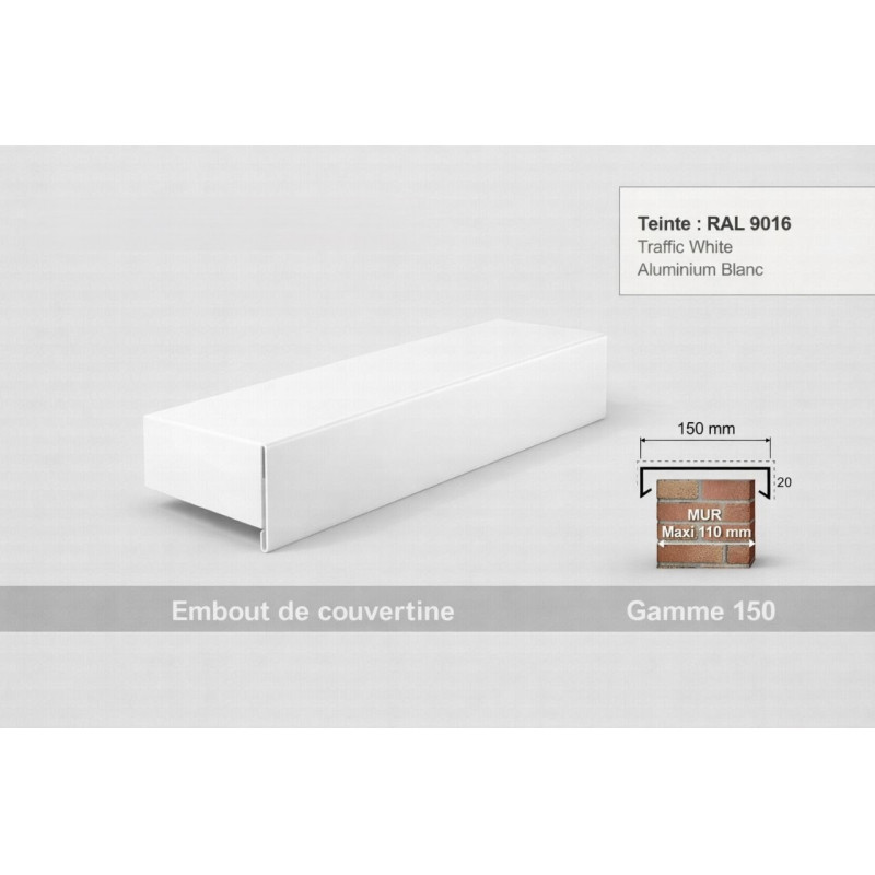 Abschlusskappe Abdeckprofil 150 mm – Alu & Stahl | SuissePliage