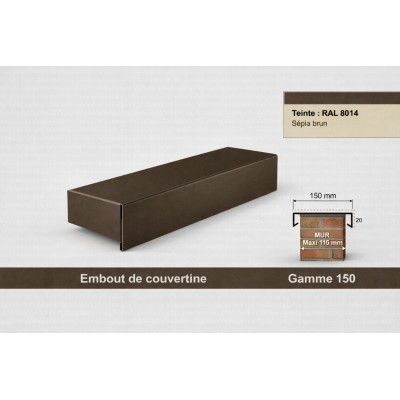 Embout de couvertine 150 mm – Aluminium & Acier | SuissePliage