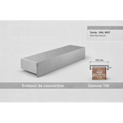 Embout de couvertine 150 mm – Aluminium & Acier | SuissePliage