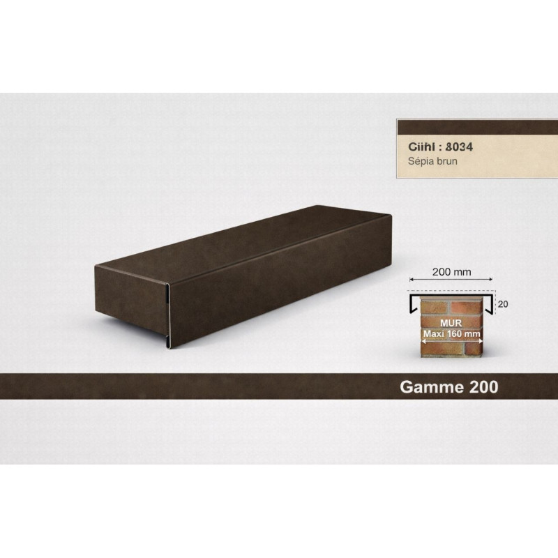 Embout de couvertine 200 mm – Aluminium & Acier | SuissePliage