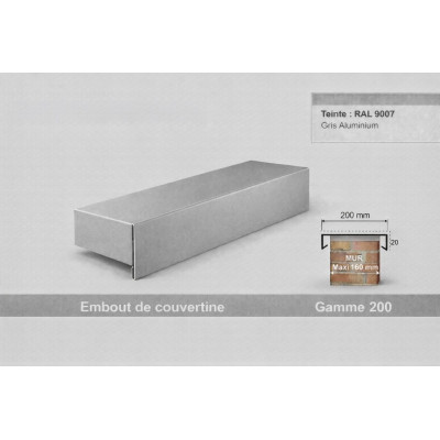 Embout de couvertine 200 mm – Aluminium & Acier | SuissePliage