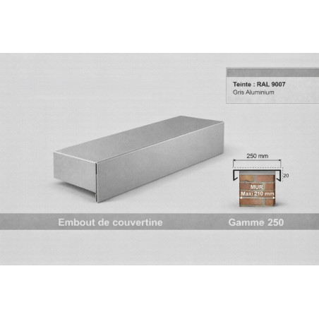 Tappo terminale copertina 250 mm – Alluminio & Acciaio | SuissePliage