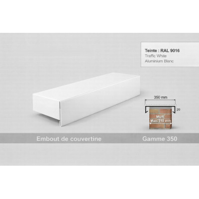 Embout de couvertine 350 mm – Aluminium & Acier | SuissePliage