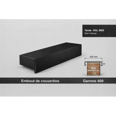 Embout de couvertine 400 mm – Aluminium & Acier | SuissePliage