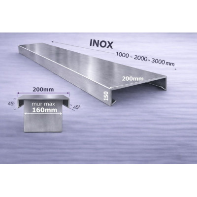 Aluminium coping 200 mm series | SuissePliage