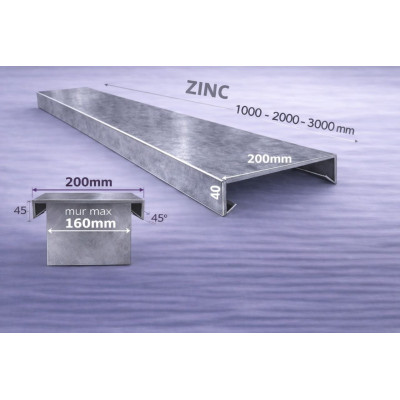 Aluminium coping 200 mm series | SuissePliage