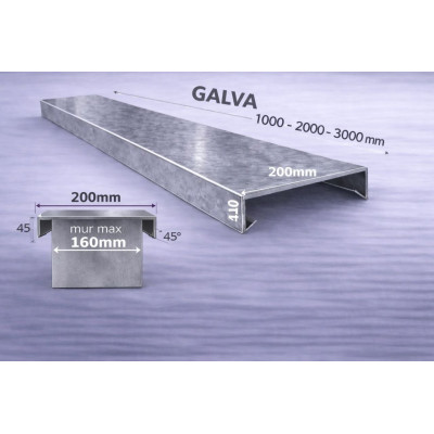 Aluminium coping 200 mm series | SuissePliage