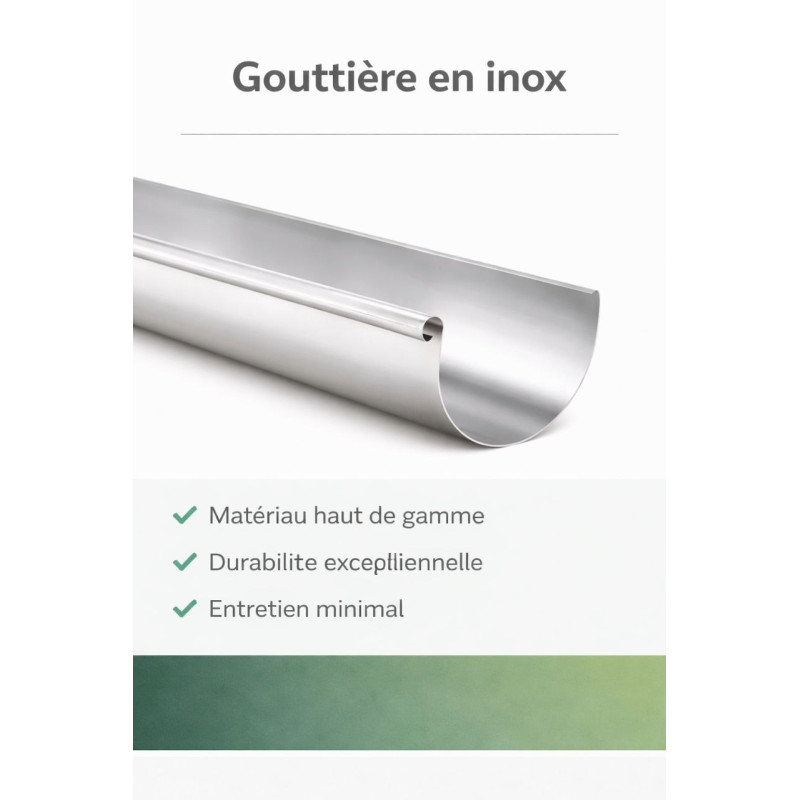 Half-Round Metal Gutter | Steel, Zinc, Alu, Copper | Switzerland