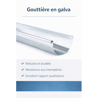 Grondaia mezza sezione metallo | Zinco, alu, rame | Svizzera