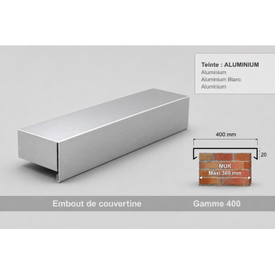 Embout de couvertine 400 mm – Aluminium & Acier | SuissePliage