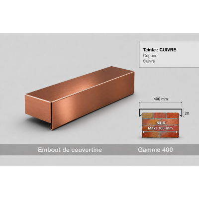 Tappo terminale copertina 350 mm – Alluminio & Acciaio | SuissePliage