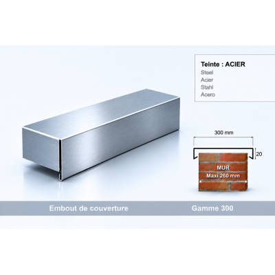 Embout de couvertine 300 mm – Aluminium & Acier | SuissePliage