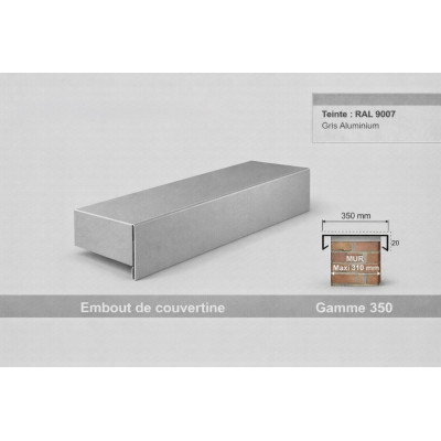 Embout de couvertine 350 mm – Aluminium & Acier | SuissePliage