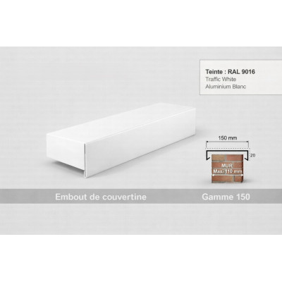 Embout de couvertine 150 mm – Aluminium & Acier | SuissePliage