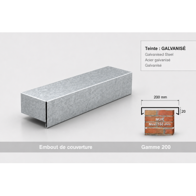 Tappo terminale copertina 200 mm – Alluminio & Acciaio | SuissePliage