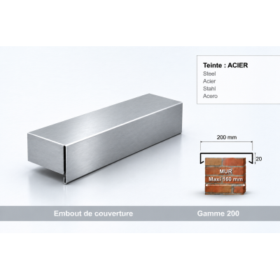 Coping End Cap 200 mm – Aluminium & Steel | SuissePliage
