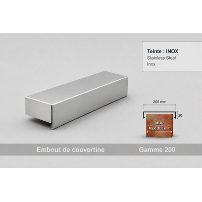 Tappo terminale copertina 200 mm – Alluminio & Acciaio | SuissePliage