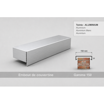 Embout de couvertine 150 mm – Aluminium & Acier | SuissePliage