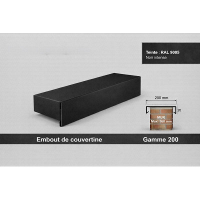 Embout de couvertine 200 mm – Aluminium & Acier | SuissePliage