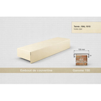 Embout de couvertine 150 mm – Aluminium & Acier | SuissePliage