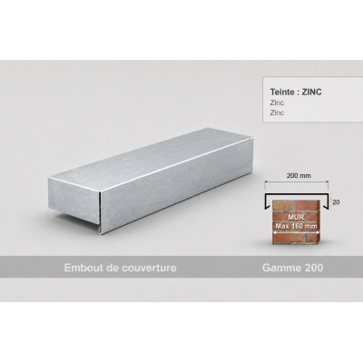 Coping End Cap 200 mm – Aluminium & Steel | SuissePliage