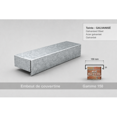 Abschlusskappe Abdeckprofil 150 mm – Alu & Stahl | SuissePliage