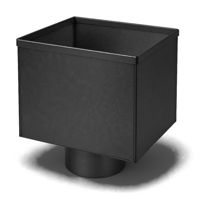 Boite a eau D100 aluminium RAL 9005 - SuissePliage