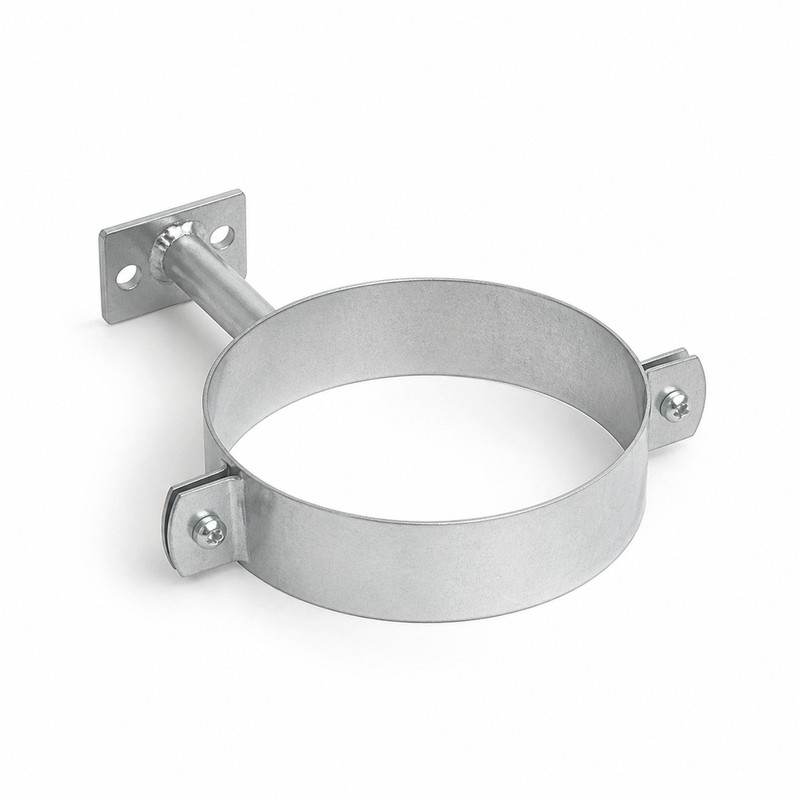 Collier de descente D100 aluminium RAL 9016 - SuissePliage