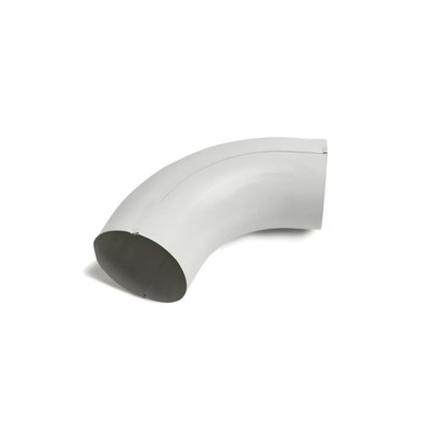 Coude de descente D100 aluminium RAL 9016 72 - SuissePliage