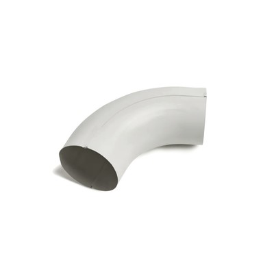 Coude de descente D100 aluminium RAL 9010 72 - SuissePliage