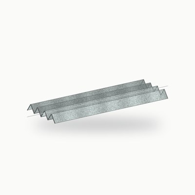 Closoir crante metallique 2 m zinc naturel 2 m - SuissePliage