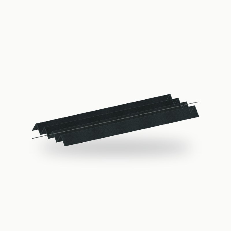 Closoir crante metallique 2 m zinc noir 2 m - SuissePliage