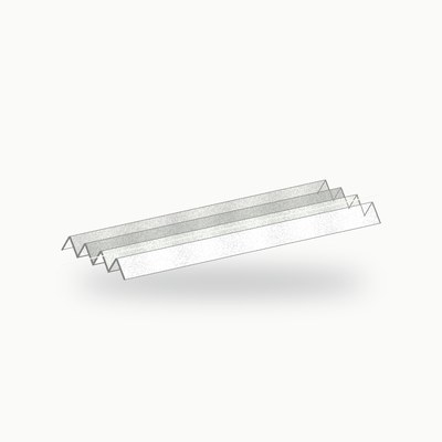 Closoir crante metallique 2 m alu RAL 9016 2 m - SuissePliage