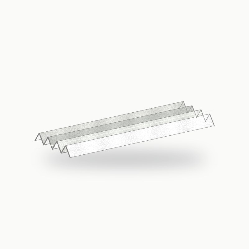 Closoir crante metallique 2 m alu RAL 9016 2 m - SuissePliage