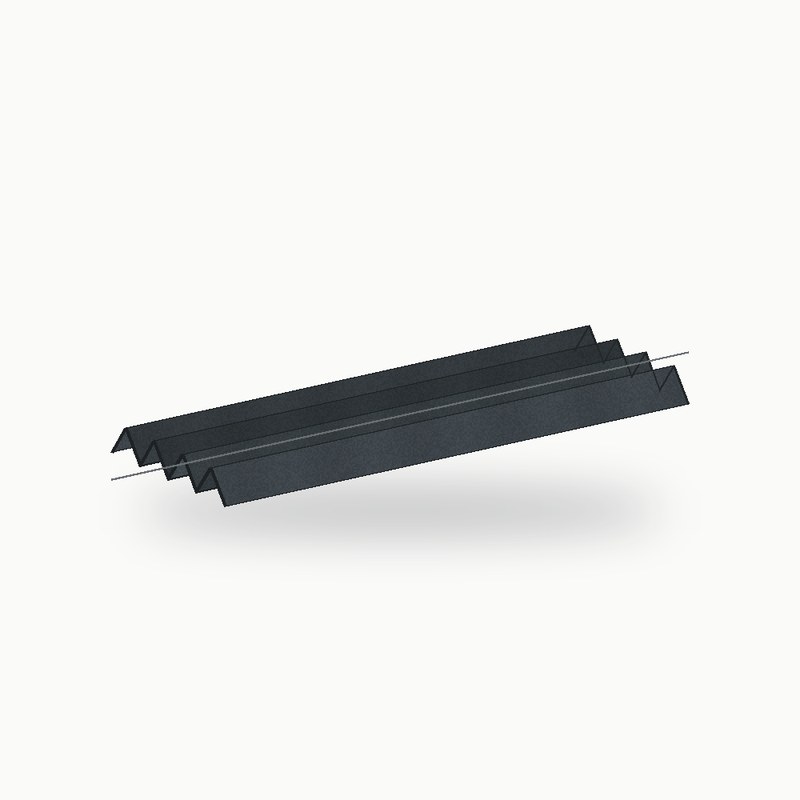 Closoir crante metallique 2 m alu RAL 7016 2 m - SuissePliage