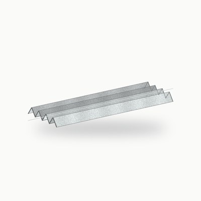 Closoir crante metallique 2 m alu RAL 7035 2 m - SuissePliage