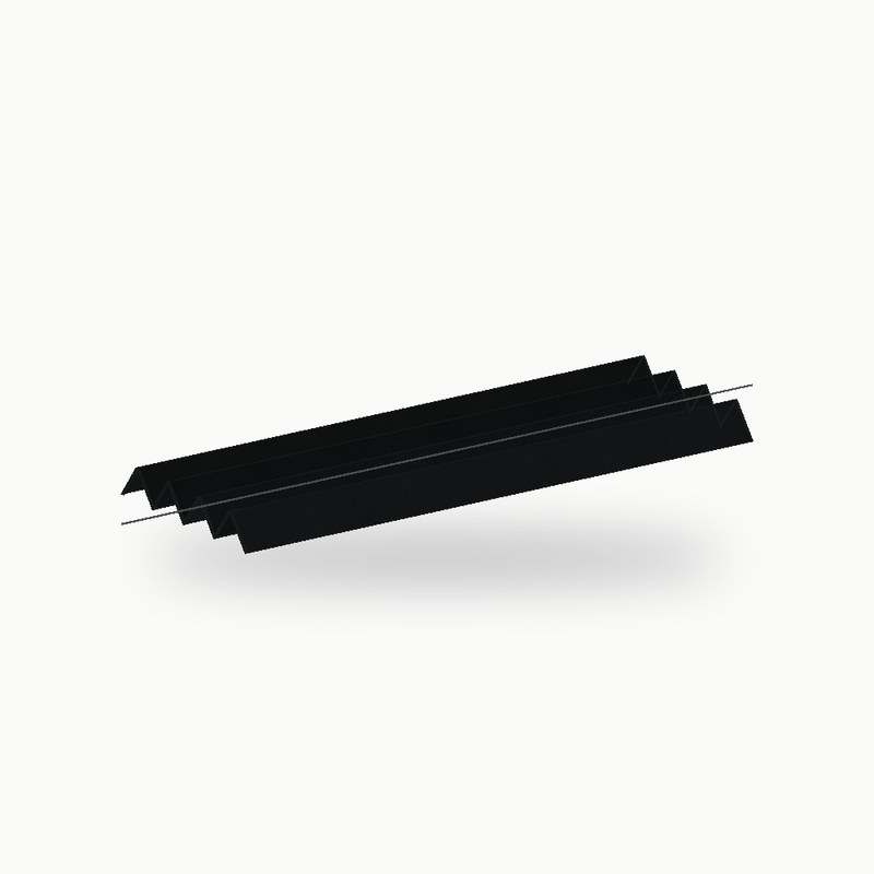 Closoir crante metallique 2 m alu RAL 9005 2 m - SuissePliage